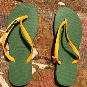 NEW Havaianas Womens Slim PopUp Brazil Sandals 7/8